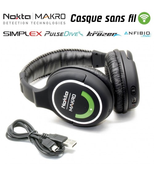 Nokta Makro - 2.4GHz Wireless Headphones (Green Edition)