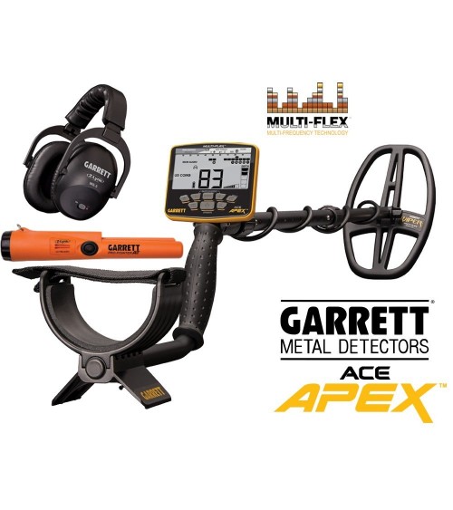 Garrett Ace Apex with headphones and Pro-Pointer AT Z-Lynk