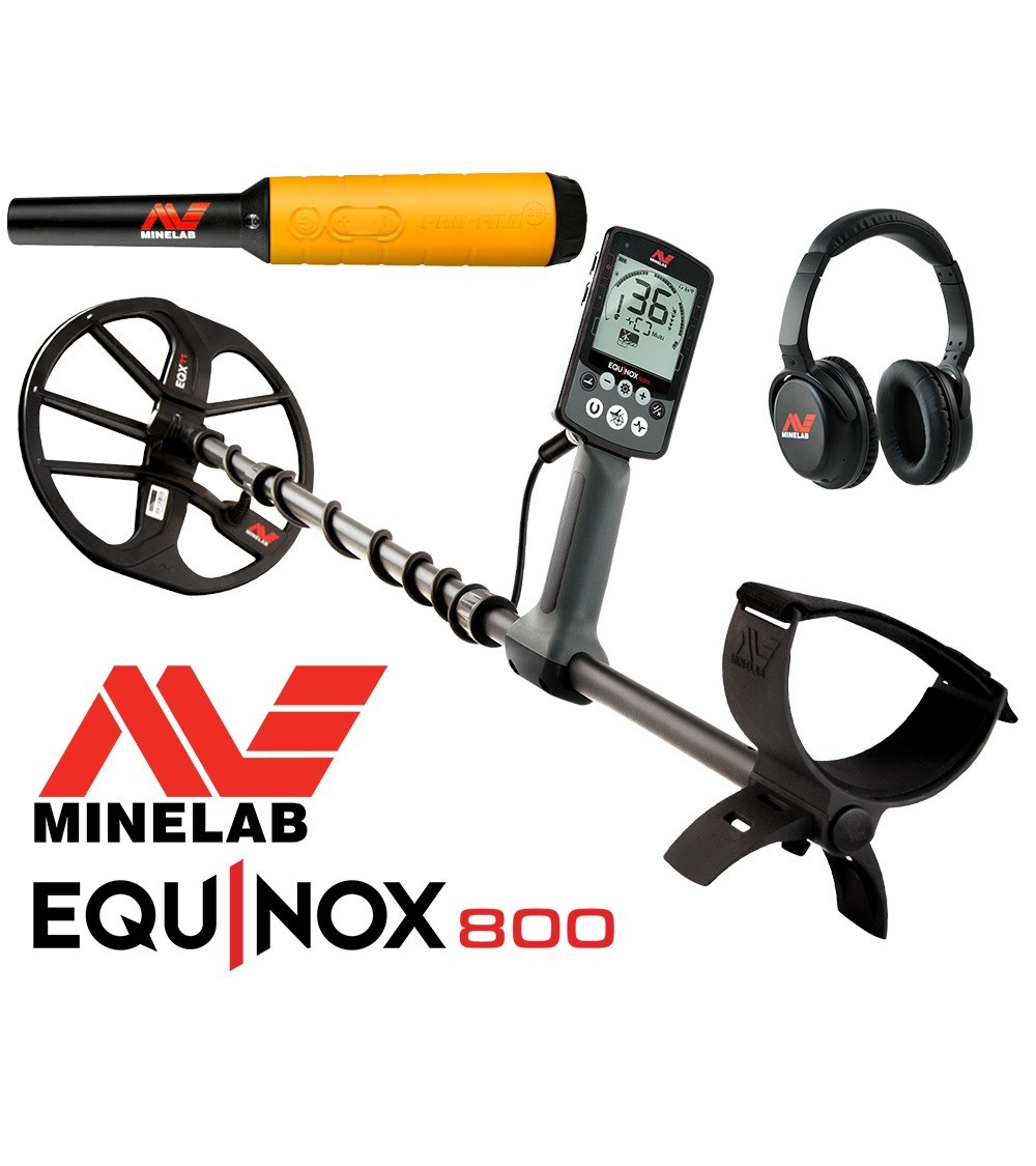 誕生日/お祝い BICストアMinelab Equinox 800 Multi-IQ Underwater Waterproof Metal  Detector Pro Find 35