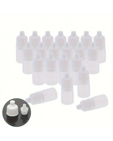 20 Flacons compte-gouttes en plastique souple de 15 ml