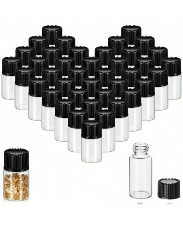 50 Pcs - Flacon en verre transparent - 10 ML