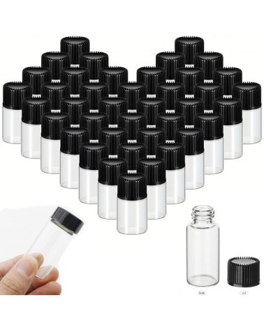 100 Pcs - Flacon en verre transparent - 5 ML