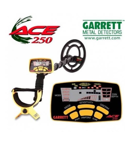 Le Garrett Ace 250 avec Pack Confort, dont une pelle Draper