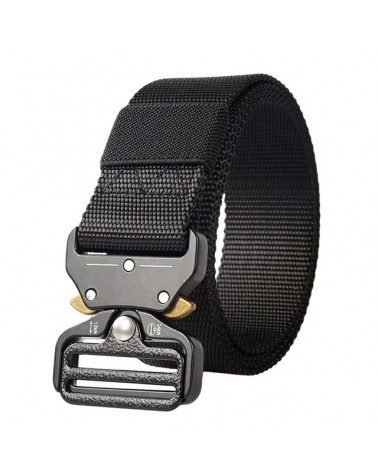 Adjustable tactical belt - military style - quick release - Black