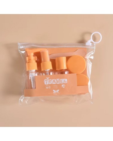 Travel cosmetics jar set (Orange)