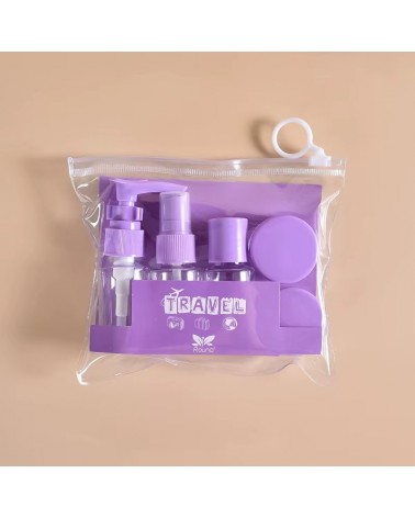 Set di barattoli cosmetici da viaggio (viola)