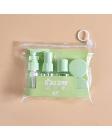 Set di barattoli cosmetici da viaggio (verde)