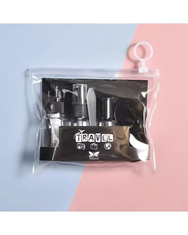Travel cosmetic jar set (Black)