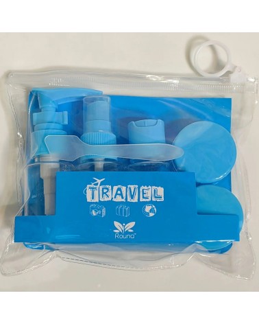 Set di barattoli cosmetici da viaggio (blu)