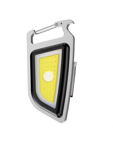lampe de poche multi-fonctions 5 en 1 pour porte-clés Lampe de poche rechargeable Outil d'affichage Torche
