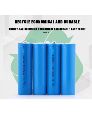4 batterie ricaricabili - 18650 agli ioni di litio