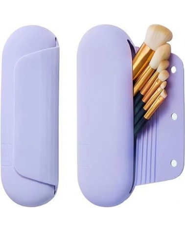 Silikon-Make-up-Etui - Reisekosmetik-Organizer - Violett