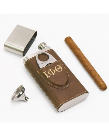 Etui à Cigares en acier inoxydable - Flacon d'alcool - Gris