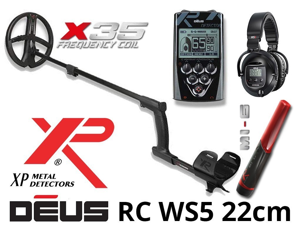 XP DEUS X35 22 Détecteur de métaux RC WS4 set complet